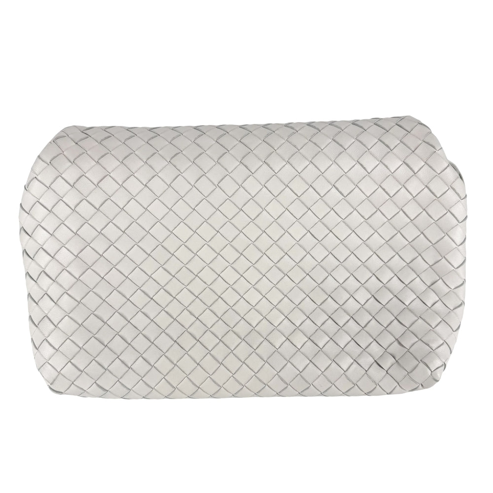 BOTTEGAVENETA ボッテガヴェネタ ショルダーバッグ イントレチャート レザー ホワイト 白 ゴールド金具 レディース【中古品】