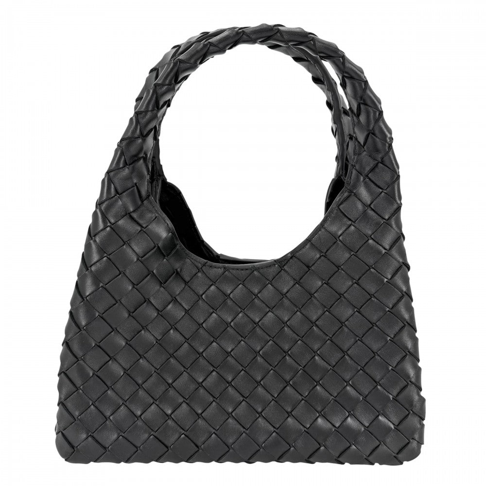 BOTTEGAVENETA ボッテガヴェネタ トートバッグ イントレチャート スモール　カンパーナ ハンドバッグ レザー ブラック 黒 レディース【中古品】