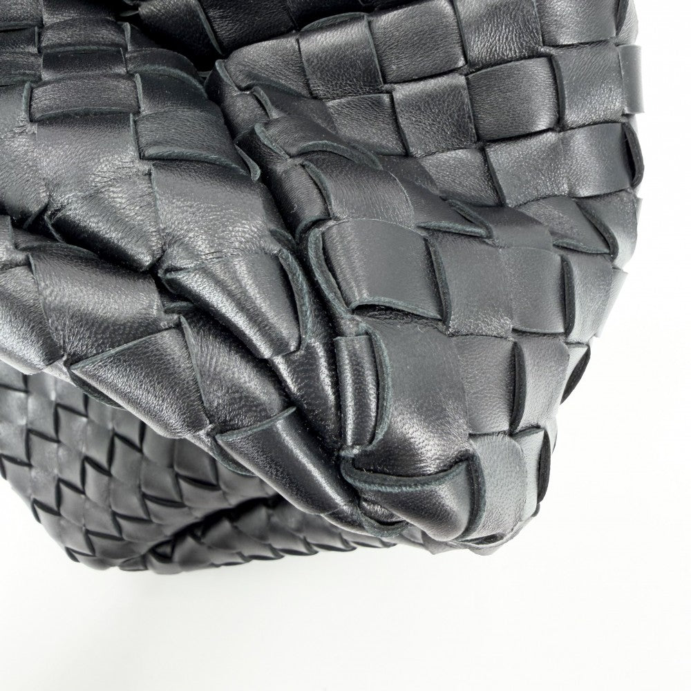 BOTTEGAVENETA ボッテガヴェネタ トートバッグ イントレチャート スモール　カンパーナ ハンドバッグ レザー ブラック 黒 レディース【中古品】