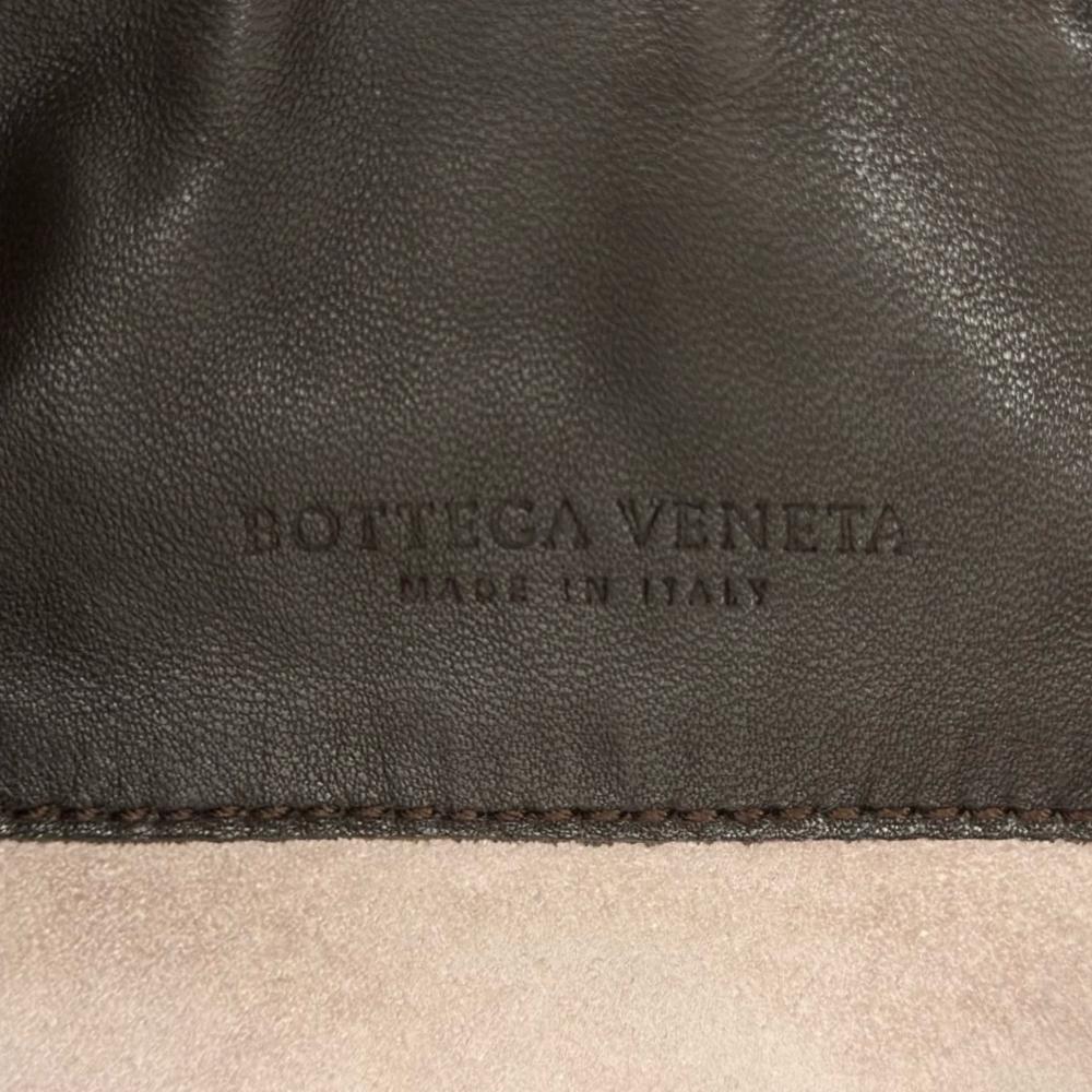 BOTTEGAVENETA ボッテガヴェネタ ハンドバッグ イントレチャート ワンショルダー 169850 ラムスキン ダークブラウン ゴールド金具 レディース【中古品】