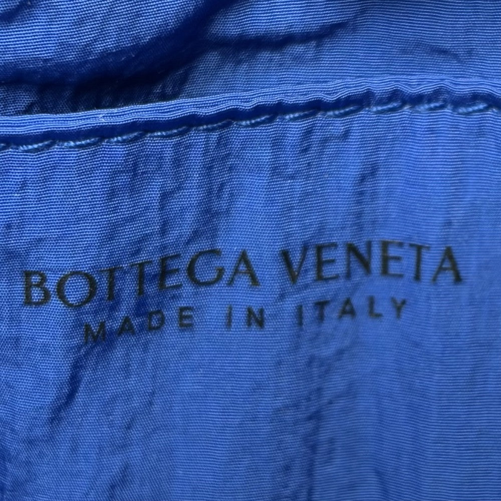 【開店SALE】 BOTTEGAVENETA ボッテガヴェネタ ショルダーバッグ マキシイントレチャート カセット キャンディ ミニバッグ 666688 レザー ナイロン ブルー 青 シルバー金具 レディース【中古品】