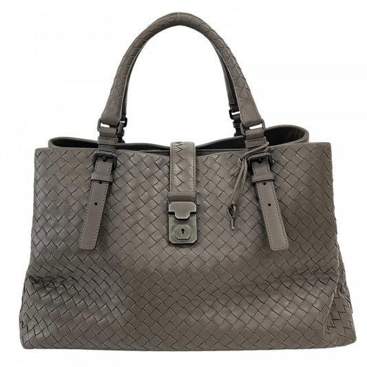 BOTTEGAVENETA ボッテガヴェネタ ハンドバッグ ローマ 171265 レザー グレー その他金具 レディース【中古品】