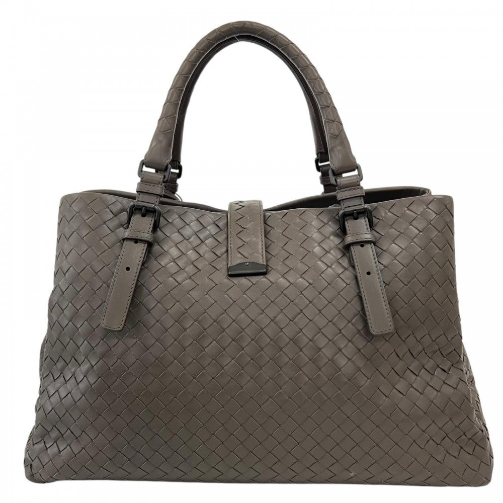 BOTTEGAVENETA ボッテガヴェネタ ハンドバッグ ローマ 171265 レザー グレー その他金具 レディース【中古品】