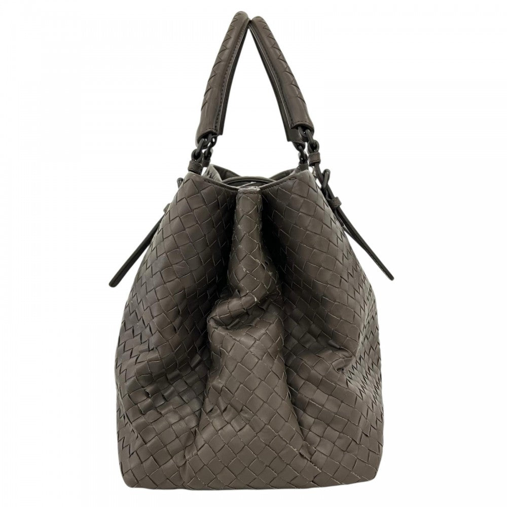 BOTTEGAVENETA ボッテガヴェネタ ハンドバッグ ローマ 171265 レザー グレー その他金具 レディース【中古品】