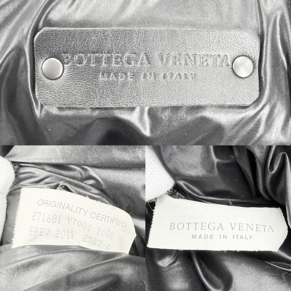 BOTTEGAVENETA ボッテガヴェネタ トートバッグ イントレチャート スピンネーカー ハンドバッグ 271681 ナイロン レザー ブラック 黒 ブラック金具 ユニセックス【中古品】