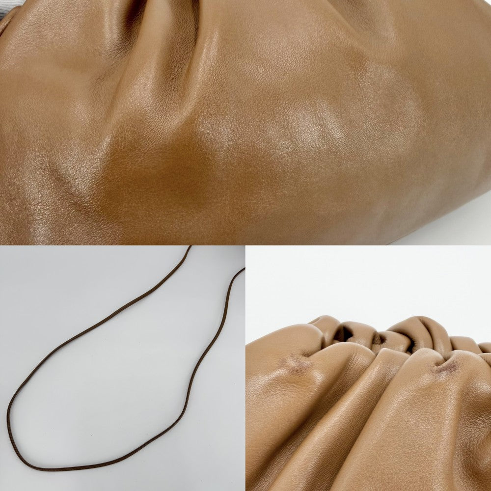 BOTTEGAVENETA ボッテガヴェネタ ショルダーバッグ ミニ ザ ポーチ レザー ブラウン 茶 ゴールド金具 レディース【中古品】