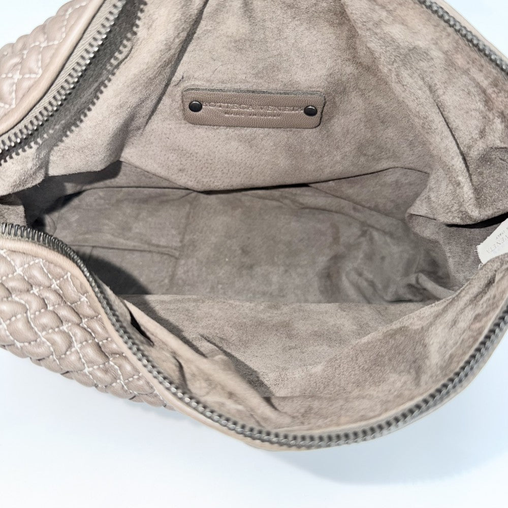 BOTTEGAVENETA ボッテガヴェネタ ハンドバッグ ワンハンドバッグ ショルダーバッグ レザー ブラウン 茶 マットブラック金具 レディース【中古品】