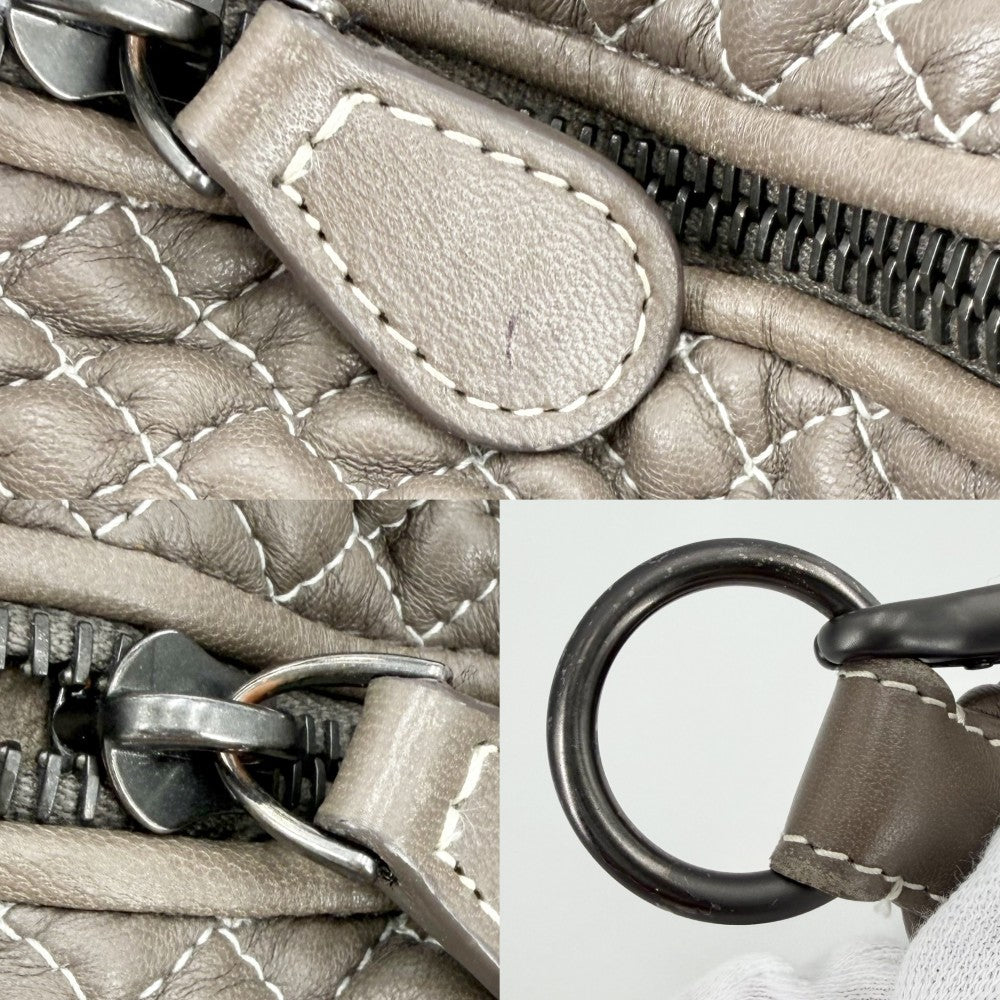 BOTTEGAVENETA ボッテガヴェネタ ハンドバッグ ワンハンドバッグ ショルダーバッグ レザー ブラウン 茶 マットブラック金具 レディース【中古品】