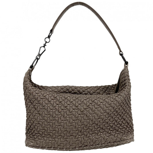 BOTTEGAVENETA ボッテガヴェネタ ハンドバッグ ワンハンドバッグ ショルダーバッグ レザー ブラウン 茶 マットブラック金具 レディース【中古品】