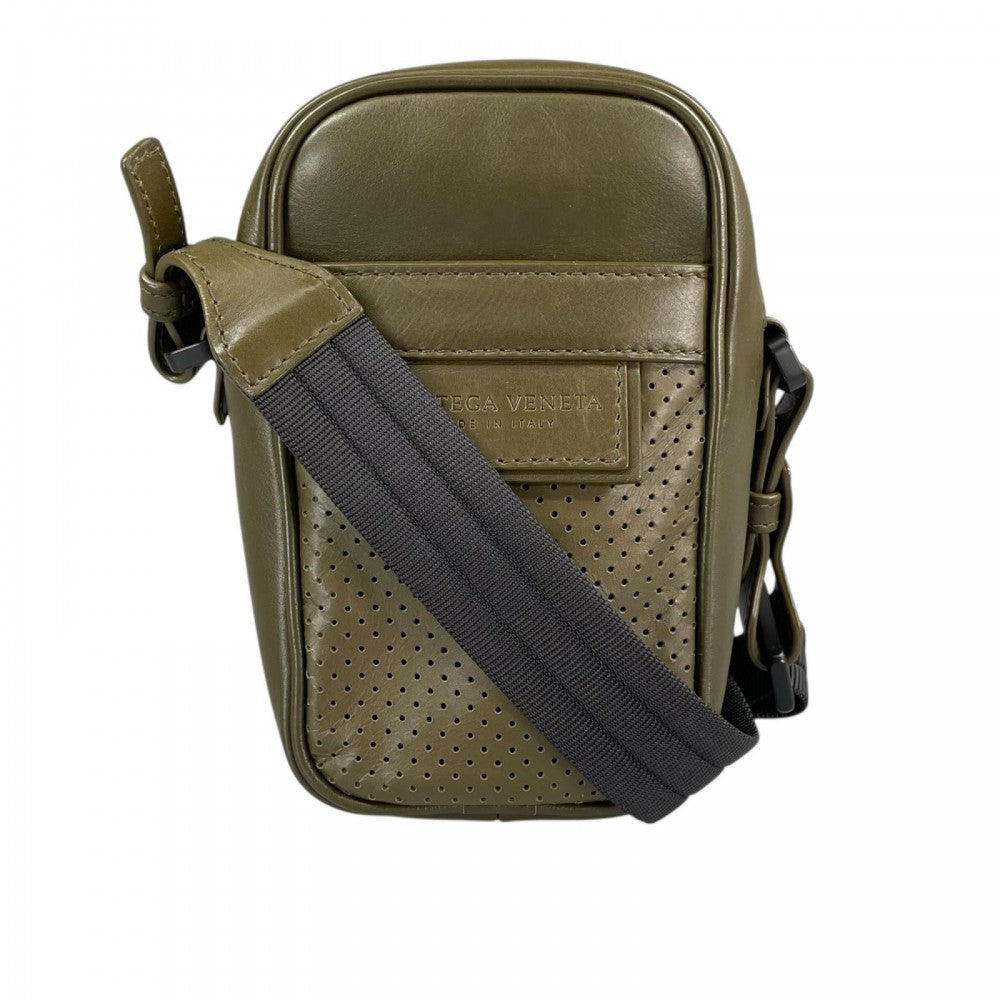 BOTTEGAVENETA ボッテガヴェネタ ショルダーバッグ レッジェーロ スムースレザー カーキ その他金具 ユニセックス【中古品】