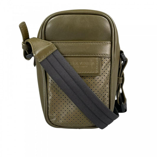 BOTTEGAVENETA ボッテガヴェネタ ショルダーバッグ レッジェーロ スムースレザー カーキ その他金具 ユニセックス【中古品】
