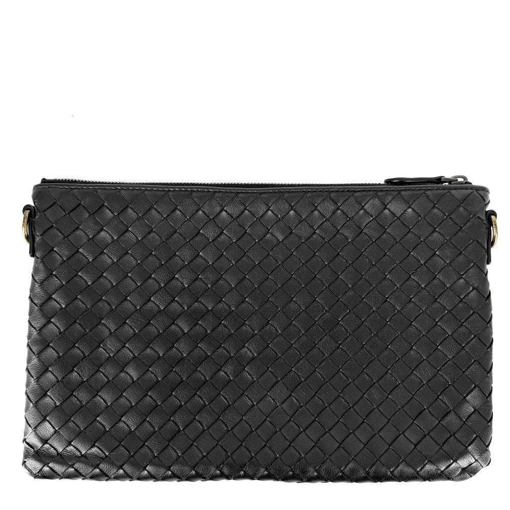 BOTTEGAVENETA ボッテガヴェネタ ショルダーバッグ イントレチャート チェーンショルダー レザー ブラック 黒 アンティークゴールド金具 レディース【中古品】