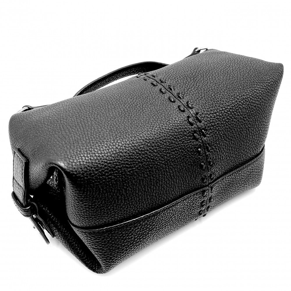 【開店SALE】 FENDI フェンディ 2WAY セレリア シエスタスモール ハンドバッグ ショルダーバッグ かばん 鞄 7VA639 レザー ブラック 黒 シルバー金具 レディース【中古品】