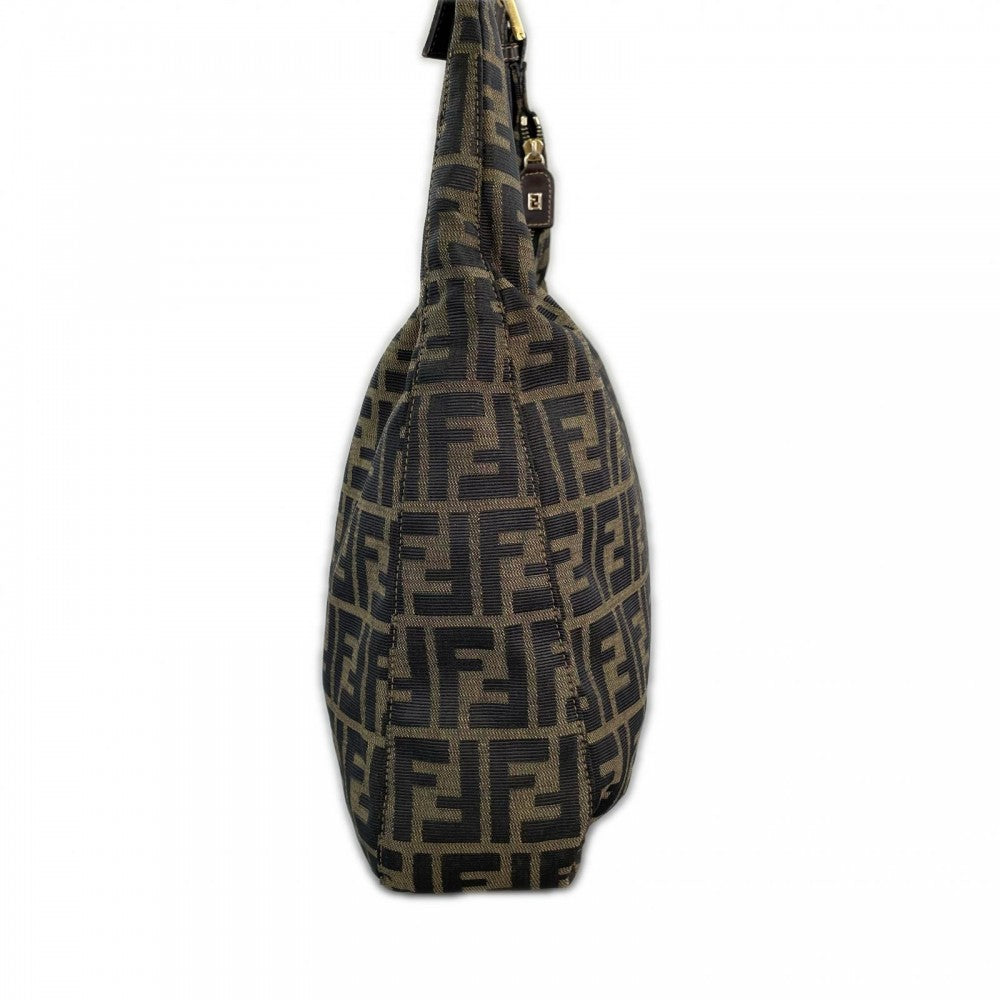 FENDI フェンディ ショルダーバッグ ズッカ ワンショルダー キャンバス ブラウン 茶 ゴールド金具 レディース【中古品】