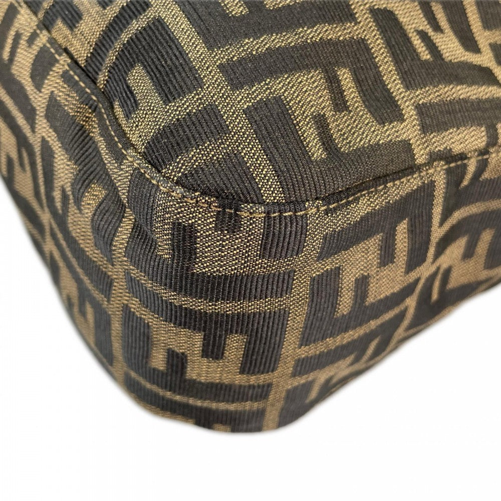 FENDI フェンディ ショルダーバッグ ズッカ ワンショルダー キャンバス ブラウン 茶 ゴールド金具 レディース【中古品】