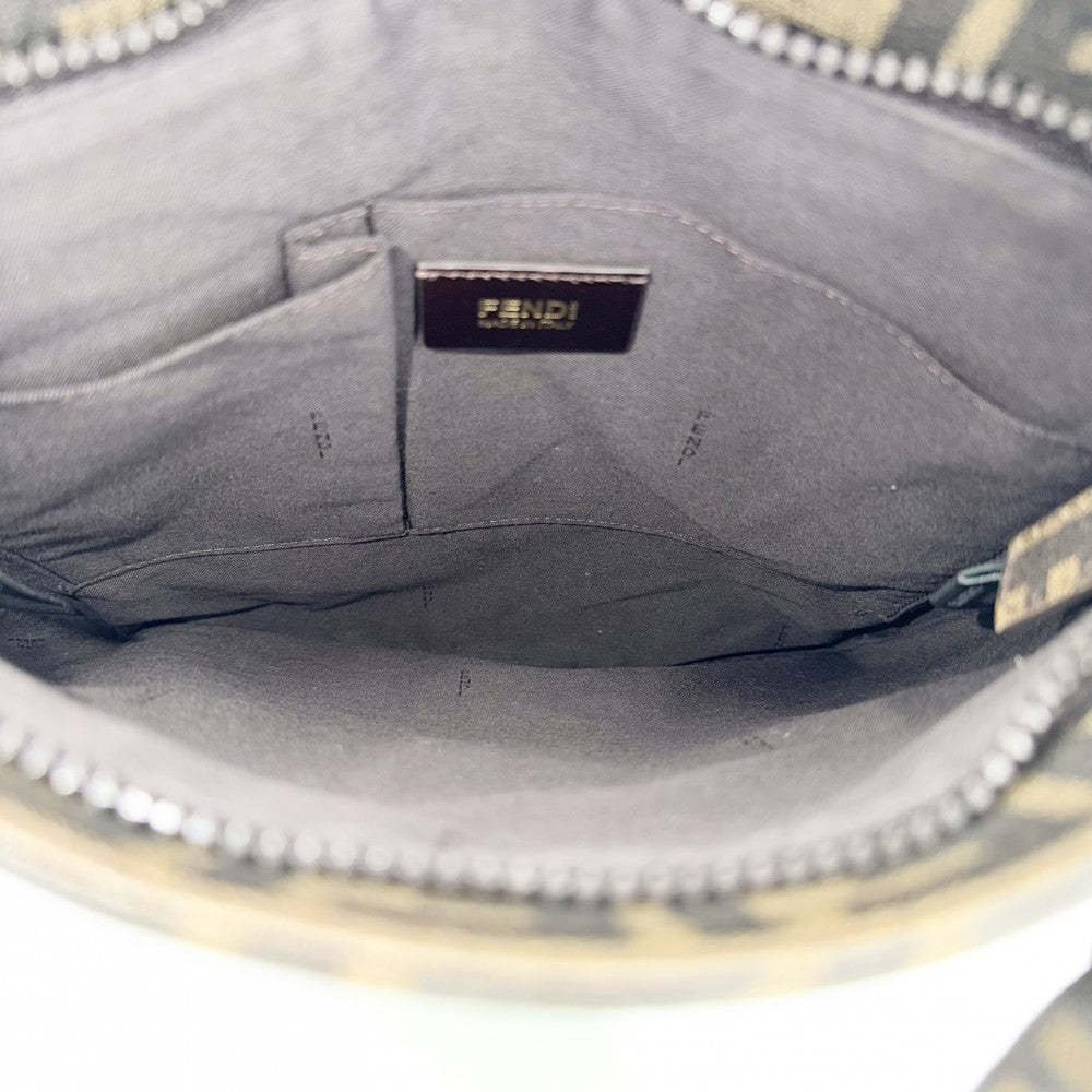 FENDI フェンディ ショルダーバッグ ズッカ Mamma Bucket 7VA207 コーティングキャンバス ブラウン 茶 ゴールド金具 レディース【中古品】