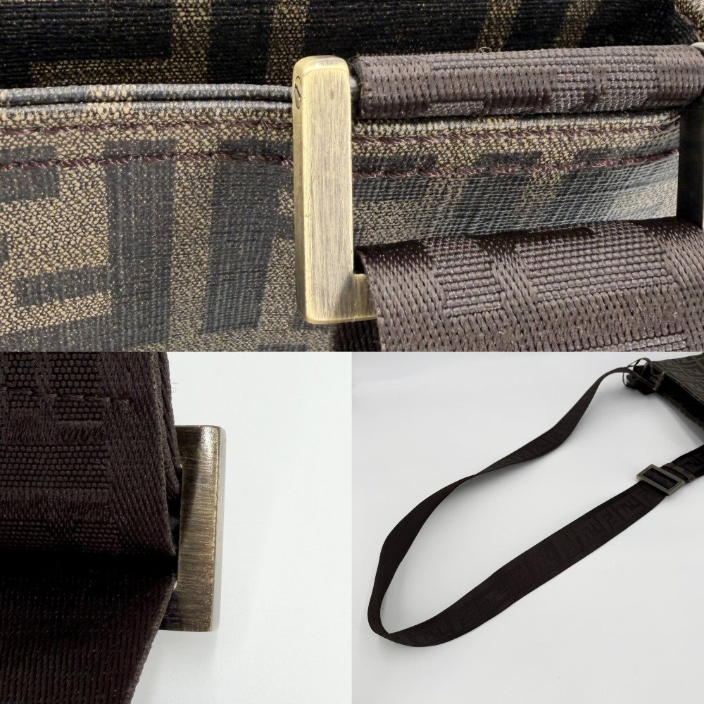 FENDI フェンディ ショルダーバッグ ズッカ Mamma Bucket 7VA207 コーティングキャンバス ブラウン 茶 ゴールド金具 レディース【中古品】