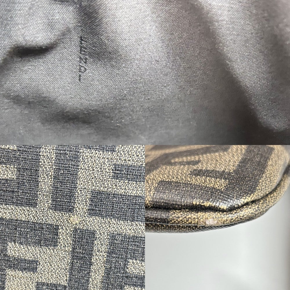 FENDI フェンディ ショルダーバッグ ズッカ Mamma Bucket 7VA207 コーティングキャンバス ブラウン 茶 ゴールド金具 レディース【中古品】