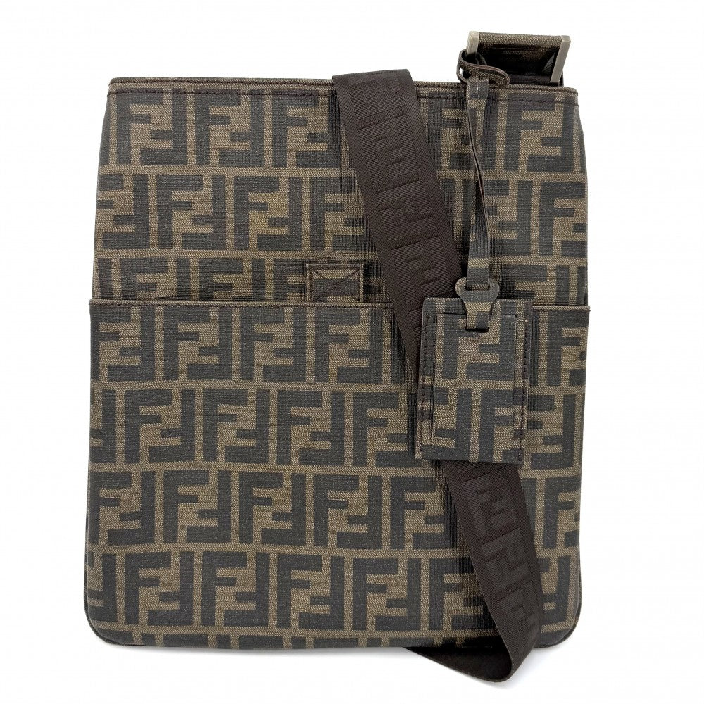 FENDI フェンディ ショルダーバッグ ズッカ Mamma Bucket 7VA207 コーティングキャンバス ブラウン 茶 ゴールド金具 レディース【中古品】