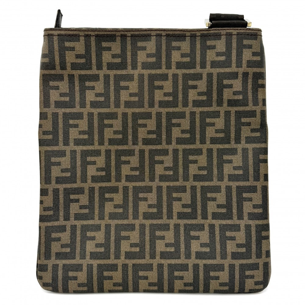 FENDI フェンディ ショルダーバッグ ズッカ Mamma Bucket 7VA207 コーティングキャンバス ブラウン 茶 ゴールド金具 レディース【中古品】