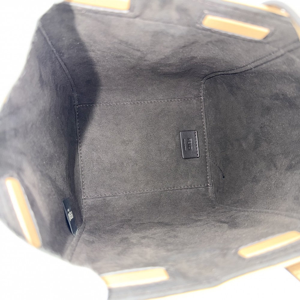 FENDI フェンディ ショルダーバッグ ズッカ オリガミ ミニ Origami 8BS083 コーティングキャンバス レザー ベージュ ゴールド金具 レディース【中古品】
