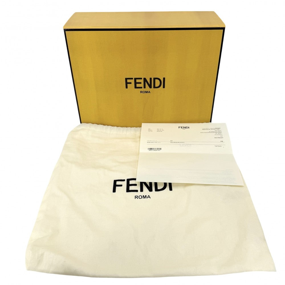 FENDI フェンディ ショルダーバッグ ズッカ オリガミ ミニ Origami 8BS083 コーティングキャンバス レザー ベージュ ゴールド金具 レディース【中古品】