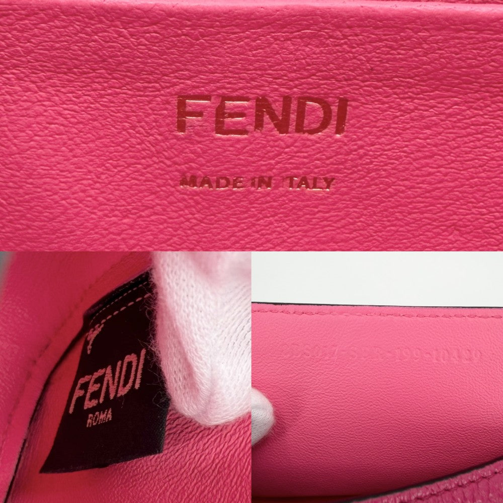 FENDI フェンディ 2WAY セレリア バゲットスモール ワンハンドバッグ ショルダーバッグ レザー ピンク ゴールド金具 レディース【中古品】