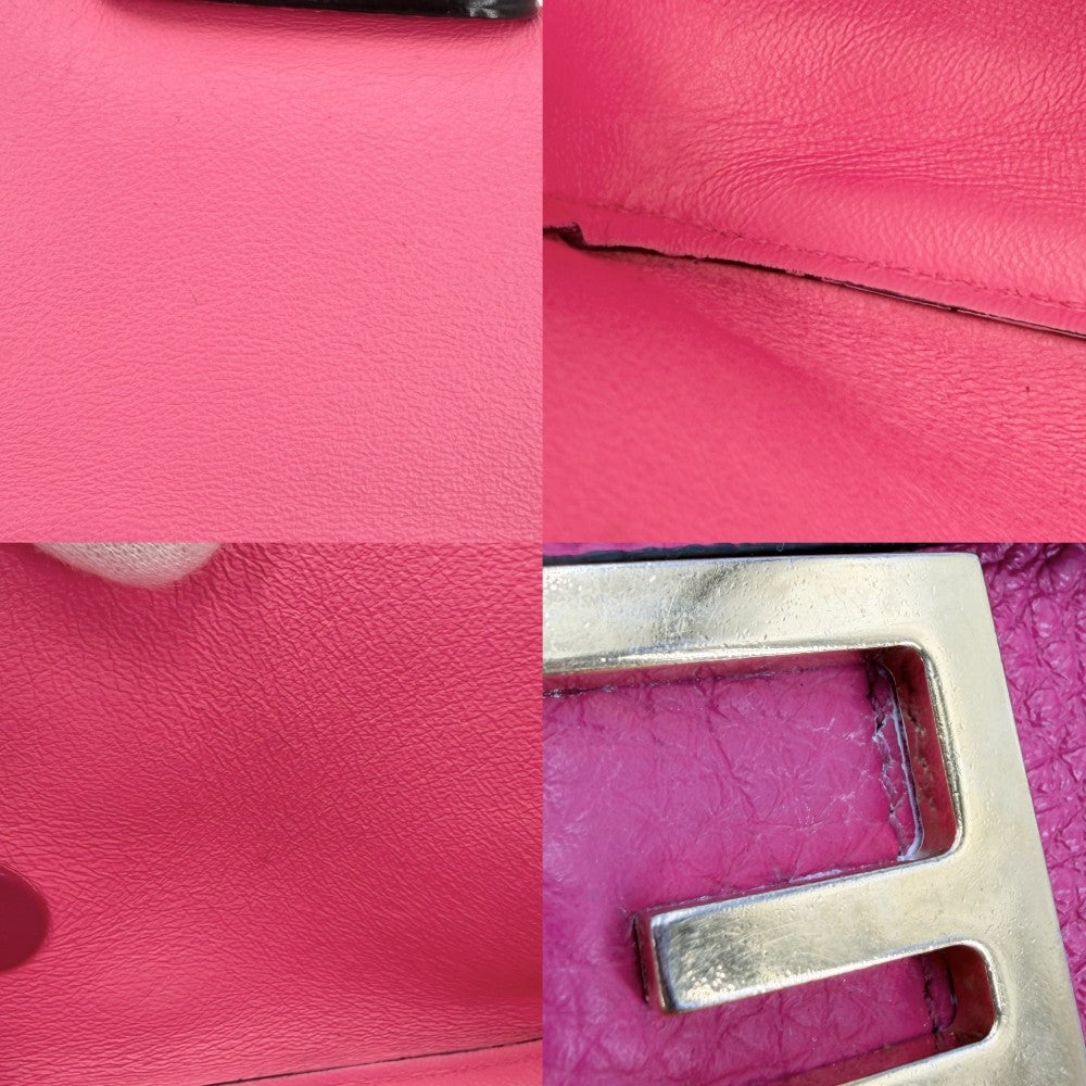 FENDI フェンディ 2WAY セレリア バゲットスモール ワンハンドバッグ ショルダーバッグ レザー ピンク ゴールド金具 レディース【中古品】