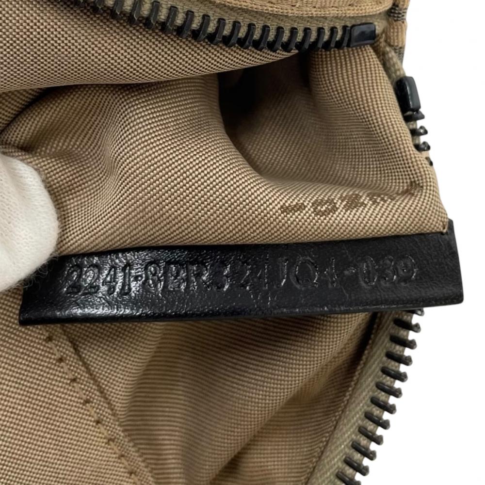 FENDI フェンディ ショルダーバッグ ズッキーノ ミニマル 8BR324 キャンバス レザー ブラウン 茶 シルバー金具 レディース【中古品】