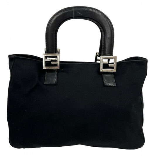 FENDI フェンディ ハンドバッグ 26329 ジャージー ブラック 黒 シルバー金具 レディース【中古品】