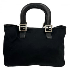 FENDI フェンディ ハンドバッグ 26329 ジャージー ブラック 黒 シルバー金具 レディース【中古品】