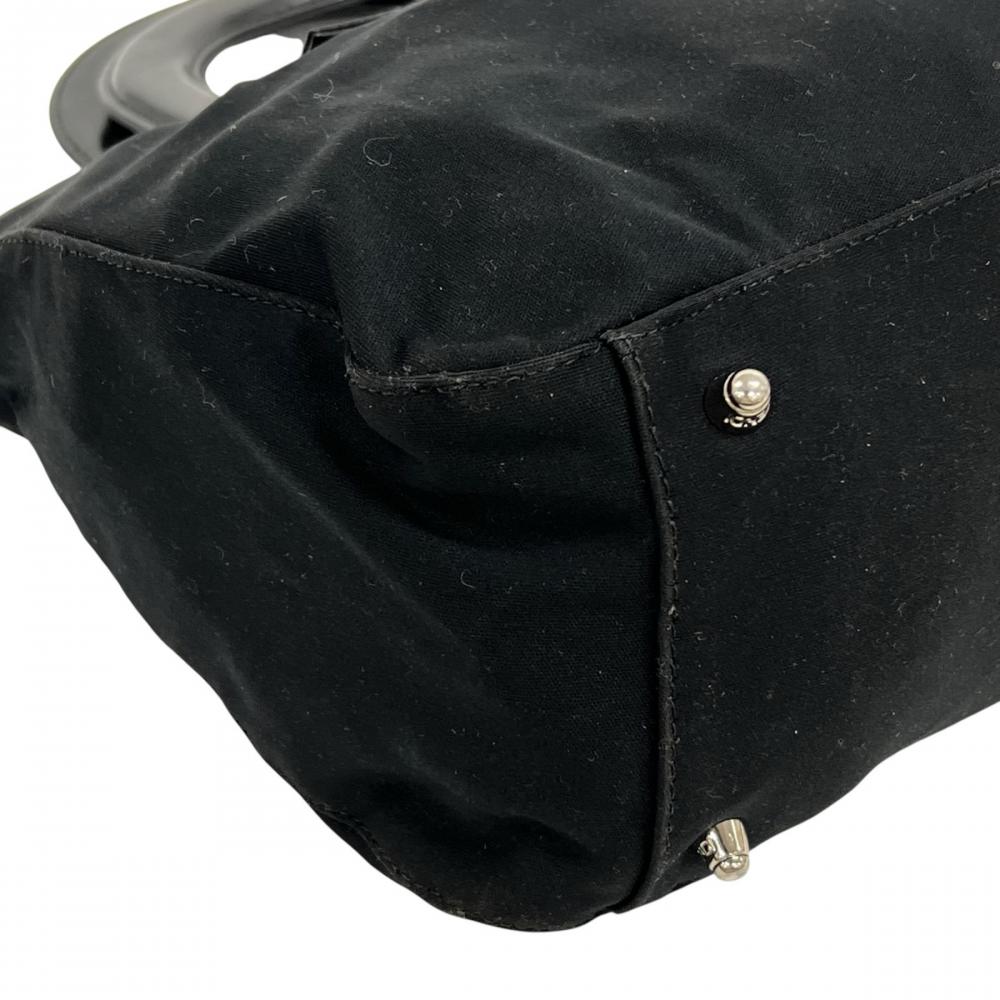 FENDI フェンディ ハンドバッグ 26329 ジャージー ブラック 黒 シルバー金具 レディース【中古品】