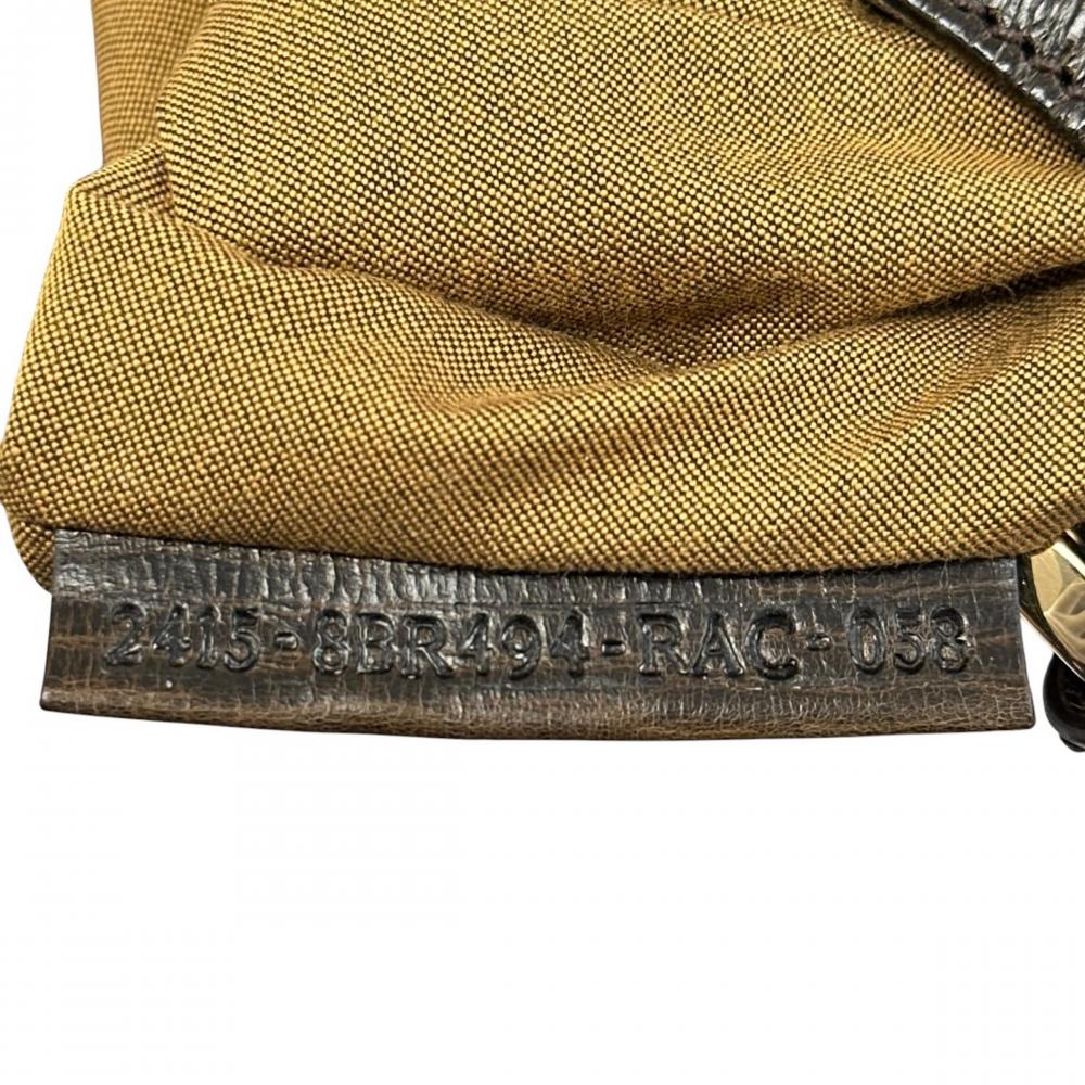 FENDI フェンディ ショルダーバッグ ズッカ ワンショルダー 8BR494 カーフ ジャガードキャンバス ブラウン 茶 ゴールド金具 レディース【中古品】