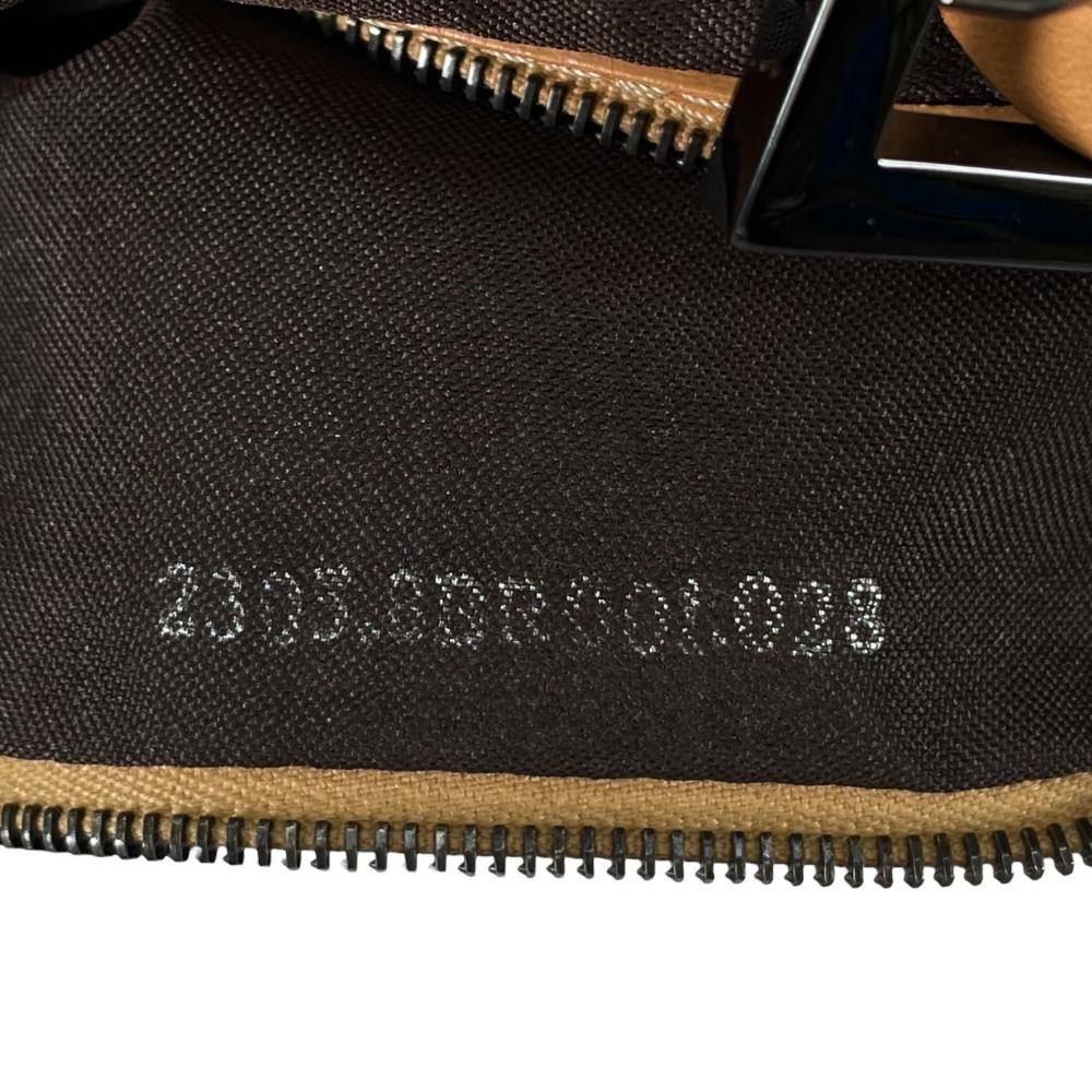 FENDI フェンディ ハンドバッグ マンマバケット ズッキーノ ワンショルダー 8BR001 キャンバス レザー ブラウン 茶 シルバー金具 レディース【中古品】
