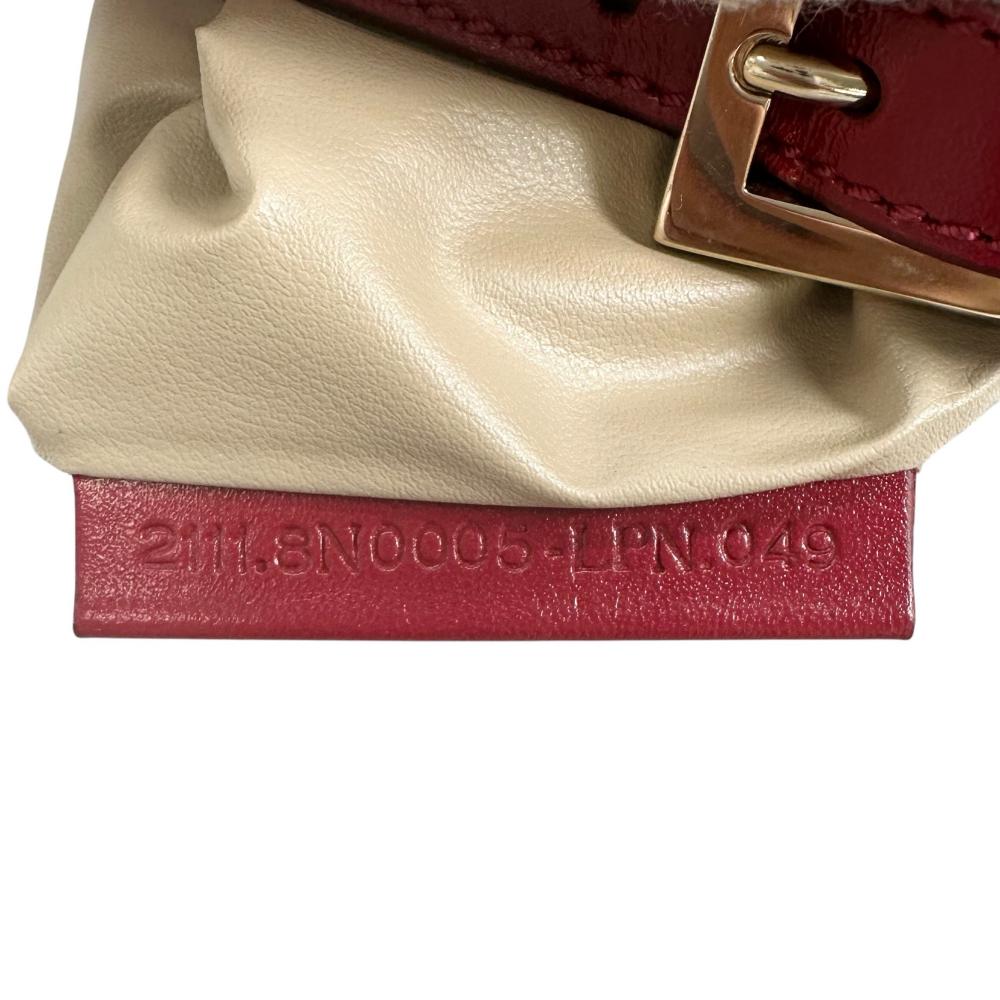 FENDI フェンディ ハンドバッグ ズッキーノ FFロゴ 8N0005 ナイロン レッド 赤 ゴールド金具 レディース【中古品】