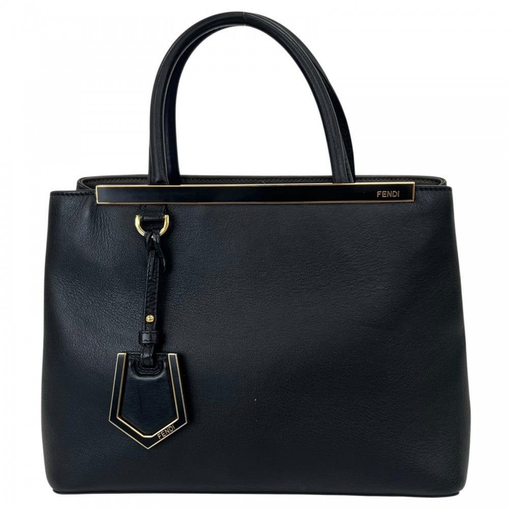 FENDI フェンディ ハンドバッグ トゥールージュ 8BH253 レザー ブラック 黒 ゴールド金具 レディース【中古品】