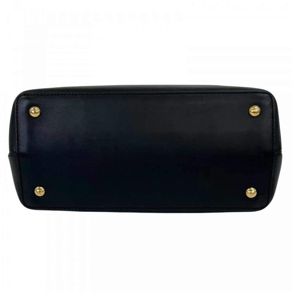 FENDI フェンディ ハンドバッグ トゥールージュ 8BH253 レザー ブラック 黒 ゴールド金具 レディース【中古品】