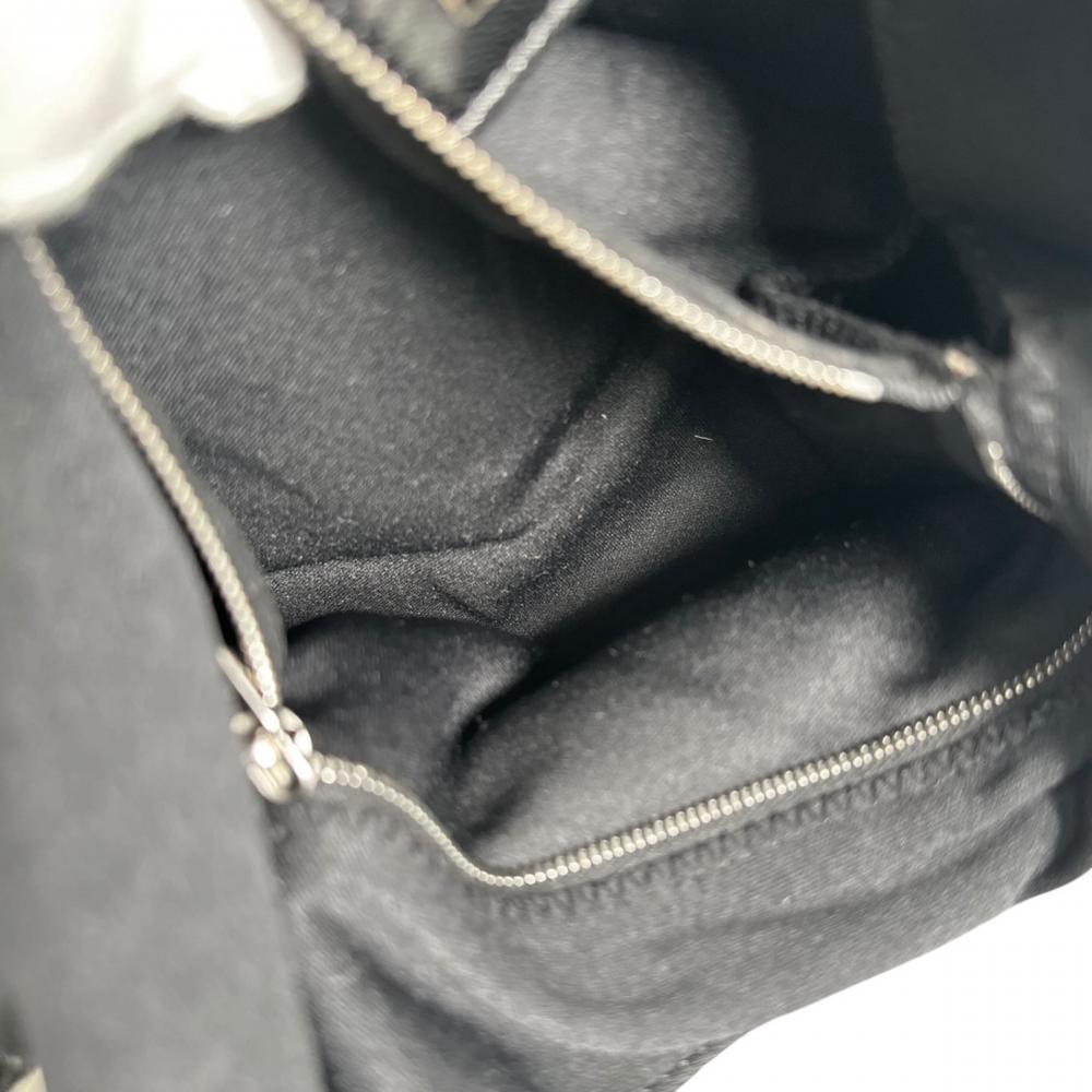 FENDI フェンディ ショルダーバッグ マンマバゲット ワンショルダー FFロゴ 2348-26569008 コットンジャージー ブラック 黒 シルバー金具 レディース【中古品】