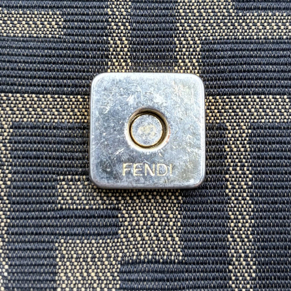 FENDI フェンディ ショルダーバッグ ズッカ マンマバケット ワンショルダー Mamma Bucket キャンバス レザー ブラウン 茶 ゴールド金具 レディース【中古品】