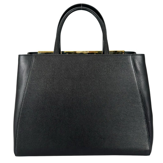 FENDI フェンディ ハンドバッグ プチ トゥージュール 2WAY カーフ ブラック 黒 ゴールド金具 レディース【中古品】