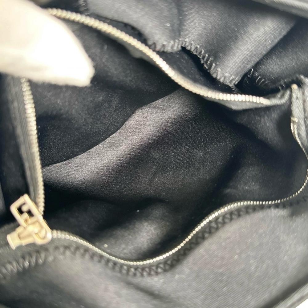 FENDI フェンディ ショルダーバッグ マンマバゲット ワンショルダー FFロゴ 26569 コットンジャージー ブラック 黒 シルバー金具 レディース【中古品】