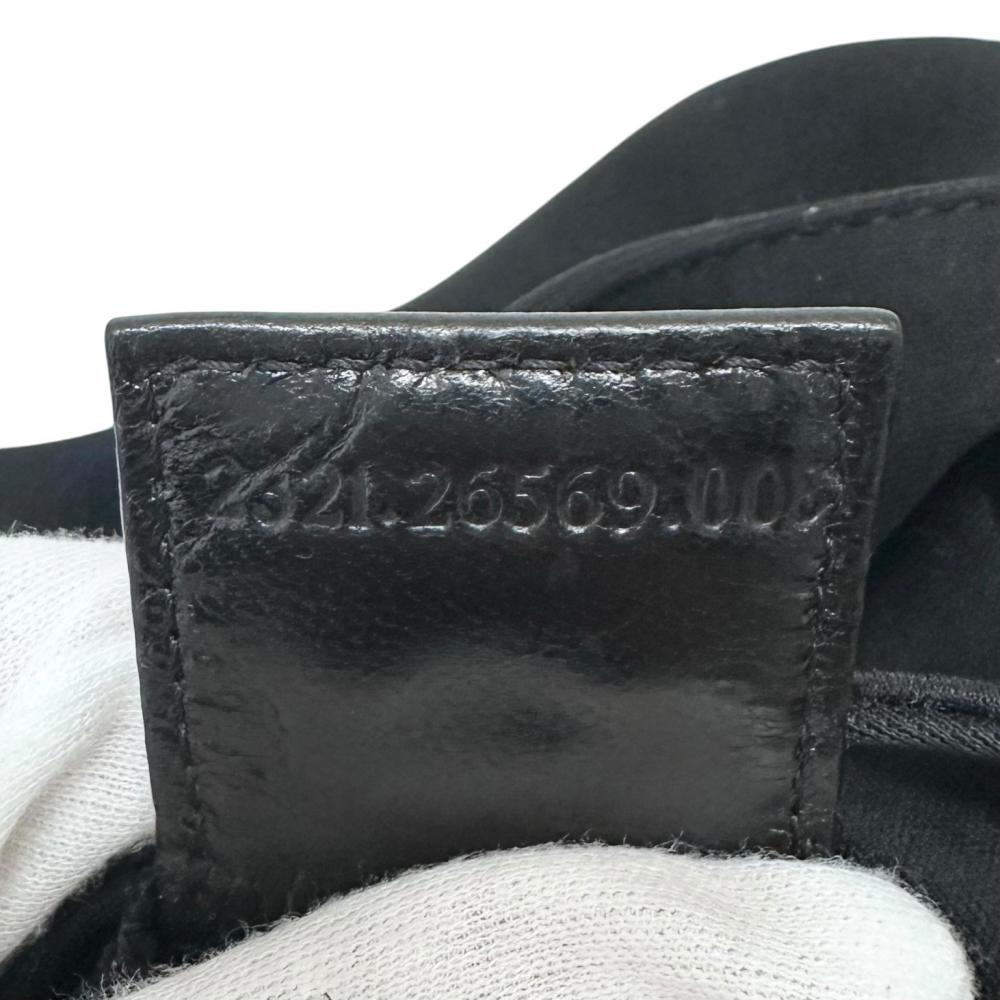 FENDI フェンディ ショルダーバッグ マンマバゲット ワンショルダー FFロゴ 26569 コットンジャージー ブラック 黒 シルバー金具 レディース【中古品】