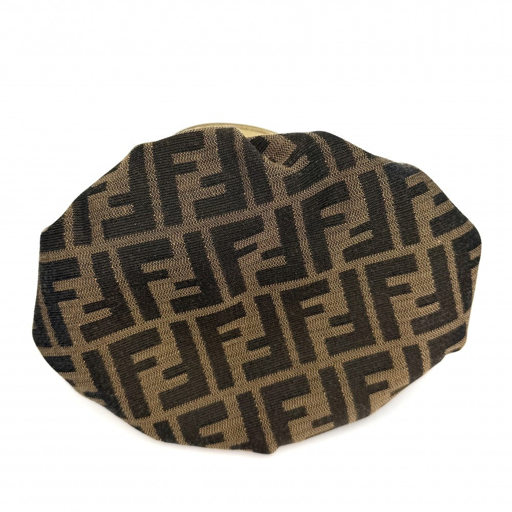 FENDI フェンディ ハンドバッグ ズッカ ミニバッグ 8BK044 キャンバス レザー ブラウン 茶 ゴールド金具 レディース【中古品】
