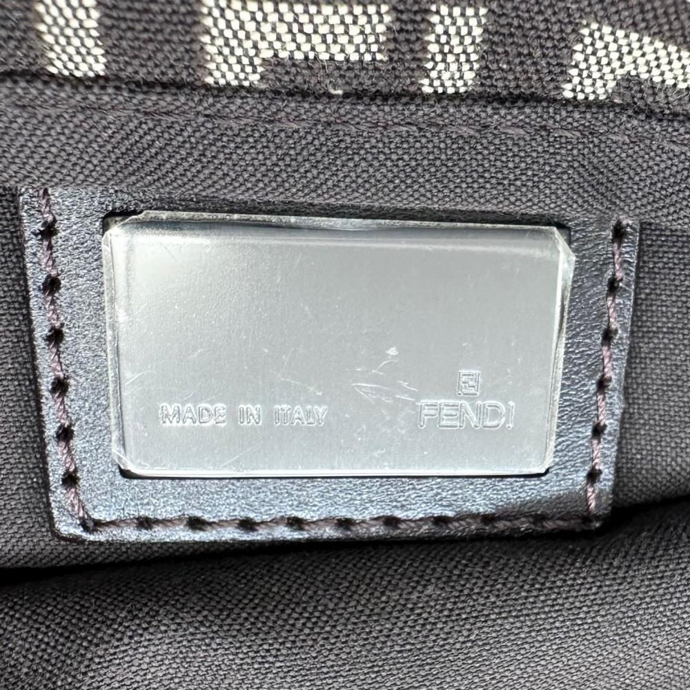 FENDI フェンディ ハンドバッグ ズッキーノ トートバッグ 8BH132 キャンバス レザー ブラウン 茶 シルバー金具 レディース【中古品】