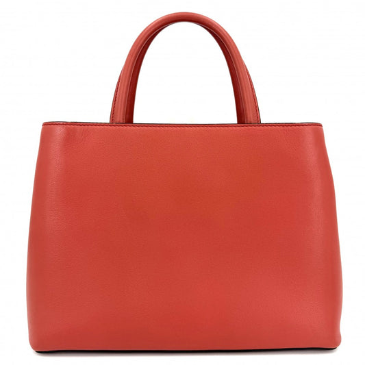 FENDI フェンディ 2WAY プチトゥージュール ショルダーバッグ ハンドバッグ 8BH253 レザー オレンジ ライトブルー ゴールド金具 レディース【中古品】