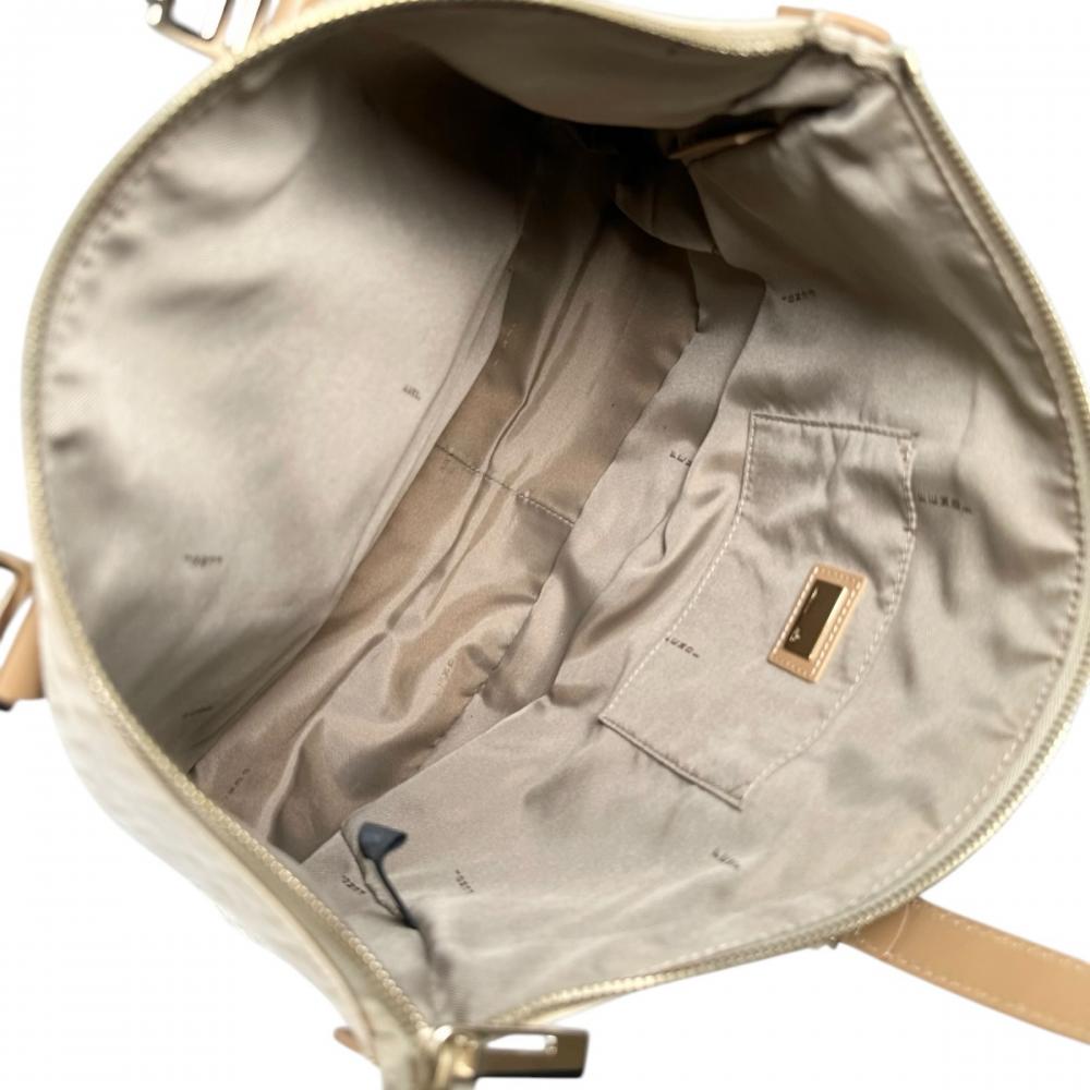 FENDI フェンディ トートバッグ ズッキーノ FFロゴ 8BH138 キャンバス ベージュ ゴールド金具 レディース【中古品】