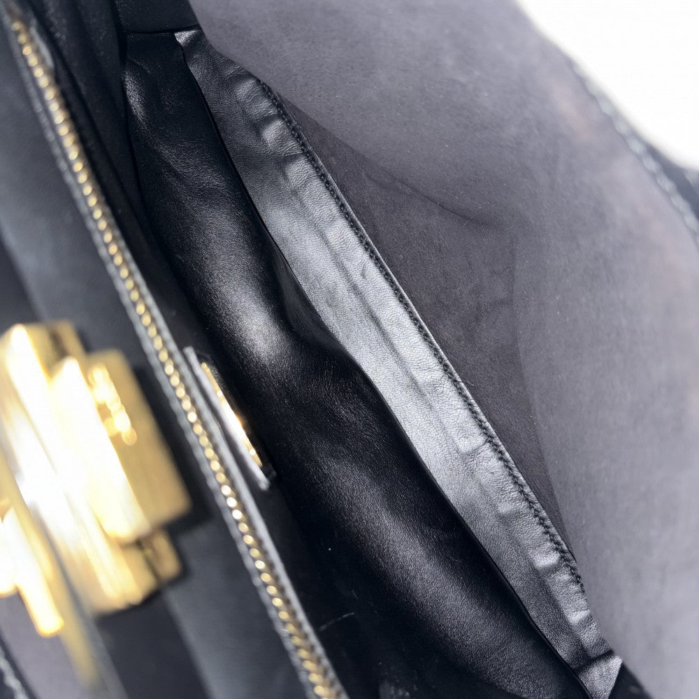FENDI フェンディ 2WAY ピーカブー レギュラー ハンドバッグ ショルダーバッグ 8BN290 レザー ブラック 黒 ゴールド金具 レディース【中古品】