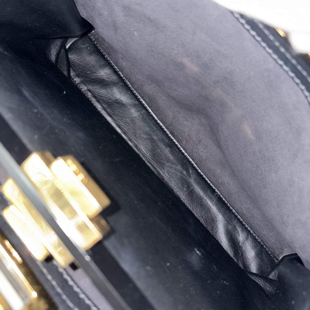 FENDI フェンディ 2WAY ピーカブー レギュラー ハンドバッグ ショルダーバッグ 8BN290 レザー ブラック 黒 ゴールド金具 レディース【中古品】