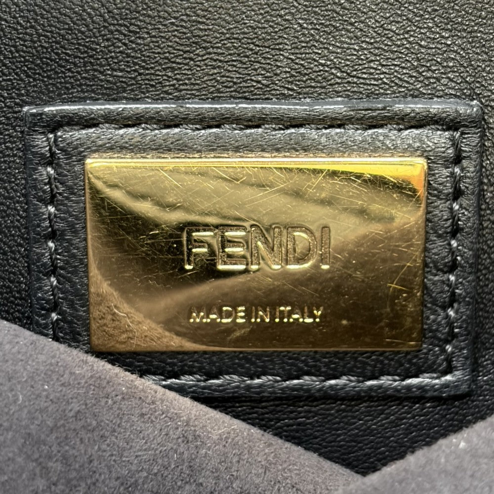 FENDI フェンディ 2WAY ピーカブー レギュラー ハンドバッグ ショルダーバッグ 8BN290 レザー ブラック 黒 ゴールド金具 レディース【中古品】