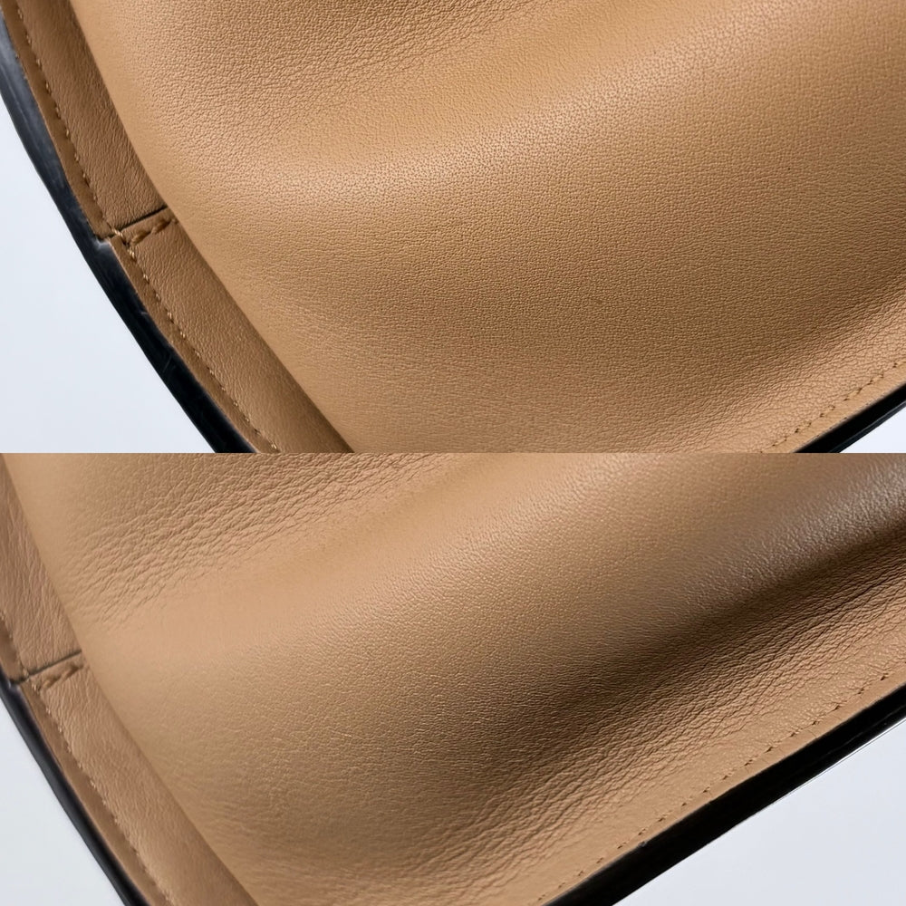 FENDI フェンディ 2WAY ミニピーカブー ハンドバッグ ショルダーバッグ Peekaboo 小さめ かばん 鞄 スカーフ付き 8BN244 レザー ブラウン 茶 ゴールド金具 レディース【中古品】
